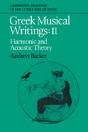 Greek Musical Writings: Volume 2, Harmonic And Acoustic Theory - Preview