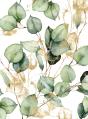Greenery And Gold Lined Journal - Preview