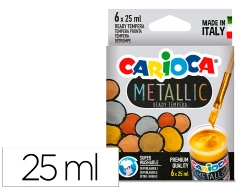 Capa do artigo Guache escolar carioca metallic frasco 25 ml caixa de 6 cores sortidas
