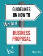 Guidelines On How To Write A Business Proposal - Preview