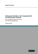 Haftung Der Grander In Der Vorgesellschaft Mit Beschraã‚Â¤Nkter Haftung