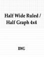 Half Wide Ruled / Half Graph 4x4 - Preview