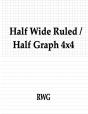 Half Wide Ruled / Half Graph 4x4 - Preview