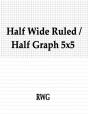 Half Wide Ruled / Half Graph 5x5 - Preview