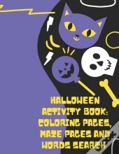 Halloween Activity Book Coloring Pages Maze Pages And Words Search