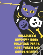 Capa do artigo Halloween Activity Book Coloring Pages Maze Pages And Words Search