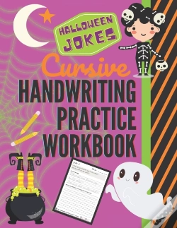Capa do artigo Halloween Jokes Cursive Handwriting Practice Workbook