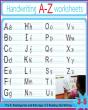 Handwriting A-Z Worksheets: Alphabet Tra - Preview