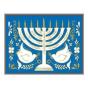 Hanukkah Menorah Embellished Notecards - Preview