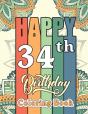 Happy 34th Birthday Coloring Book - Preview