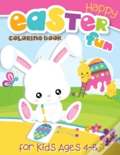 Happy Easter Coloring Book For Kids Ages 4-8