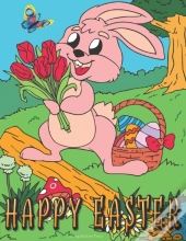 Happy Easter Coloring Book For Teens