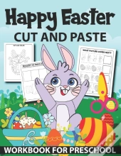 Happy Easter Cut And Paste Workbook For Preschool
