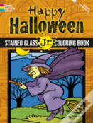 Happy Halloween Stained Glass Jr. Coloring Book