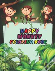 Happy Monkey Coloring Book For Kids