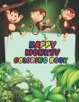 Happy Monkey Coloring Book For Kids - Preview