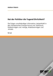 Capa do artigo Hat Der Politiker Die Tugend Ehrlichkeit?