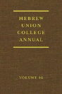 Hebrew Union College Annual - Preview
