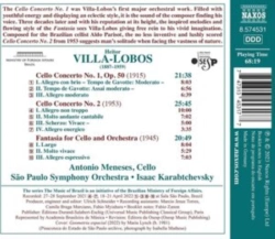 Capa do artigo Heitor Villa-Lobos: Cello Concertos Nos. 1 and 2 - CD