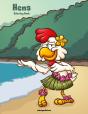 Hens Coloring Book 1 - Preview