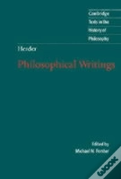 Capa do artigo Herder: Philosophical Writings
