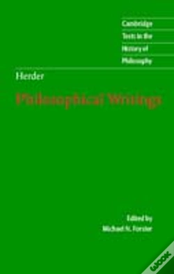 Capa do artigo Herder: Philosophical Writings