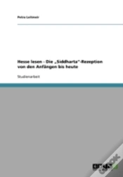 Capa do artigo Hesse Lesen - Die Ã¢Â‚¬Å¾Siddharta"-Rezeption Von Den Anfangen Bis Heute