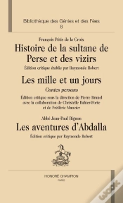 Capa do artigo Histoire De La Sultane De Perse Et Des Vizirs ; Les Mille Et Un Jours, Contes Persans ; Les Aventures D