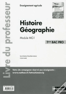 Capa do artigo Histoire Et Géographie - Module Mg 1 - Term Bac Pro Agricole - Professeur 2017