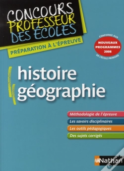 Capa do artigo Histoire-Géographie ; Concours Professeur Des Écoles (Édition 2008)
