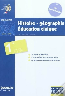Capa do artigo Histoire/Geographie/Education Civique - Classes De Premiere Des Series Sti2d, Stl Et Std2a