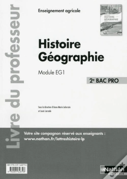 Capa do artigo Histoire Géographie - Module Eg1 - 2ème Bac Pro Agricole - Professeur 2017