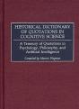 Historical Dictionary Of Quotations In Cognitive Science - Preview