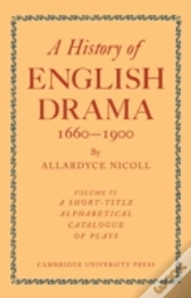 Capa do artigo History Of English Drama 1660â€“1900