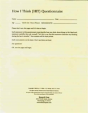 Hit-How I Think Questionnaire, Packet Of 20 Questionnaires - Preview