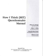 Hit-How I Think Questionnaire, Questionnaire Manual - Preview