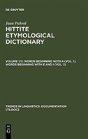 Hittite Etymological Dictionarya, E, I - Preview