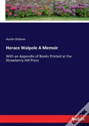 Capa do artigo Horace Walpole A Memoir