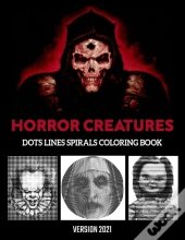 Horror Creatures Dots Lines Spirals Coloring Book