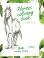 Horses Coloring Book - Preview