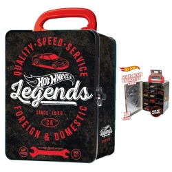 Capa do artigo Hot Wheels Legends Vintage Tin Car Storage Case Foreign & Domestic