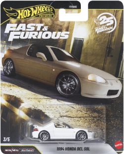 Capa do artigo Hot Wheels Premium Fast & Furious 25th 1994 Honda Del Sol 1:64
