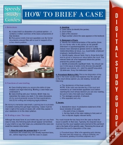 Capa do artigo How To Brief A Case (Speedy Study Guides)