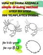 How To Draw Animals Simple Drawing Method Step By Step 100 Templates Inside - Preview