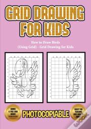How To Draw Birds (Using Grid) - Grid Drawing For Kids