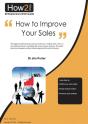 How To Improve Your Sales - Preview