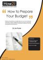 How To Prepare Your Budget - Preview