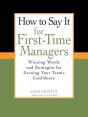 How To Say It For First-Time Managers - Preview
