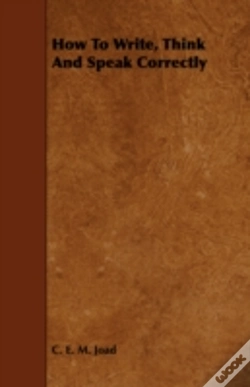 Capa do artigo How To Write, Think And Speak Correctly