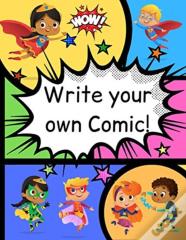 How To Write Your Own Comic Book With Black Panels For Creative Kids